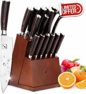 Knife Set - imarku 16 Pcs Kitchen Knife Block Set