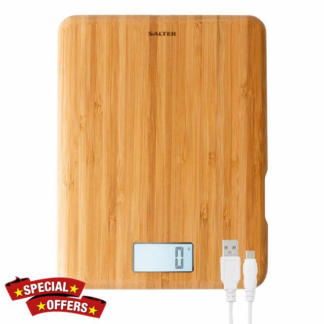 Salter 1094 WDFSCEU16 Eco Bamboo Electronic Kitchen Scale