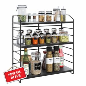 AIRUJIA 3-Tier Adjustable Spice Rack Organizer