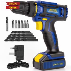 Skotek SK18VD 18V to 20V Cordless Drill Driver Electric Screwdriver Set