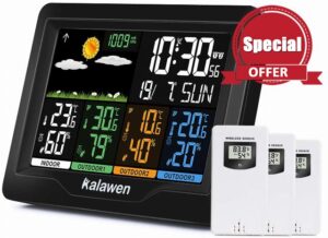 Kalawen Weather Station with 3 Outdoor Sensors