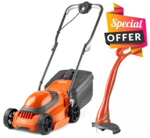 Flymo EasiMow 300R Lawn Mower and MiniTrim Grass Trimmer - 30 cm Cutting Width