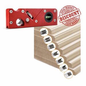 Woodworking 45 Degree Bevel Edge Corner Plane DIY Hand Tool,Wooden Planer Woodworking Shoulder Corner Planer,Woodcraft corners Edge Carpenter Smoothing Manual Flattening Tool(Chamfering +7cutter head)