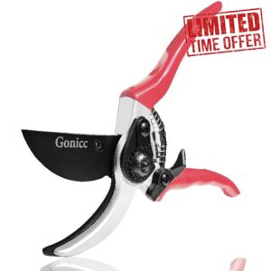 gonicc 8" Professional Secateurs Sharp Bypass Pruning Shears (GPPS-1002)