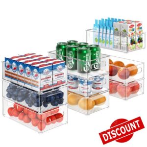 Fridge Storage Organisers - 9 Pack (3 Size) Fridge Organisers