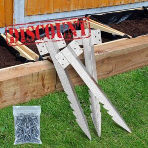 10 Pack Railway Sleepers Brackets- Heavy Duty Sleeper Stakes for Driveway Garden Edging