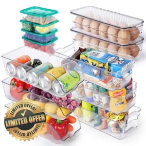 Myiosus Refrigerator Organizer Bins Set of 13