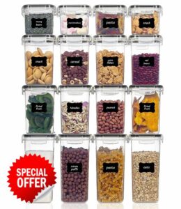 Vtopmart Set of 16 Airtight Food Storage Containers & Kitchen Storage Containers