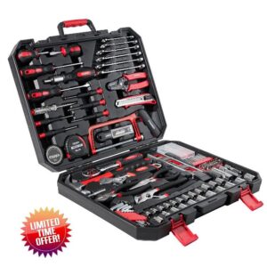 Tool Kit | Staunch 200 Piece Home and Office Tool Set | Complete Starter Tool Kit Set & Organiser Tool Box with Tools Included | General Household Tool Kits for Home with DIY Tools in Tool Case
