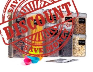 uovva Airtight Food Storage Container Set – 8pcs Plastic Kitchen Organiser - Cereal Storage Containers with Lids – Kitchen Organisation Jars for Cereal