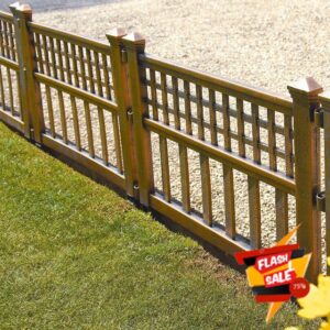 Parkland® Plastic Fence Panels Garden Lawn Edging Plant Border Landscape (Pack of 8