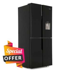 Hisense 431 Litre American Fridge Freezer - Black            [Energy Class A+]