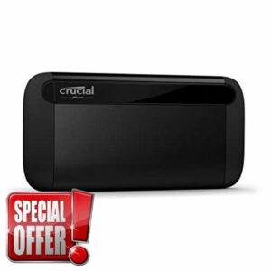 Crucial X8 4TB Portable SSD - Up to 1050MB/s - PC and Mac - USB 3.2 External Solid State Drive - CT4000X8SSD9