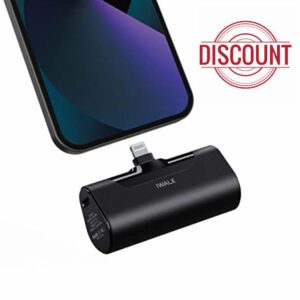 iWALK Mini Portable Charger 4500mAh Ultra-Compact Power Bank Small and Cute Battery Pack Compatible with iPhone 14/13/13 Pro/13 Pro Max /12/12 Pro/12 Pro Max/11 Pro/XR/X/8/Plus，Airpods and More