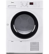 Midea MF20EW90WB Freestanding Washing Machine, BLDC Motor, Bright LED Display Lunar Dial, Steam, ...