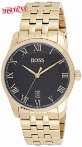 BOSS Analogue Quartz Watch for Men with Gold Coloured Stainless Steel Bracelet - 1513739