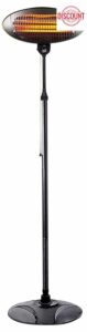 Ram® 2kW Outdoor Freestanding Electric Quartz Bulb Garden Patio Heaters - 3 Power Setting
