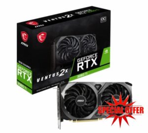 MSI GeForce RTX 3060 Ti VENTUS 2X 8GD6X OC Gaming Graphics Card - 8GB GDDR6X