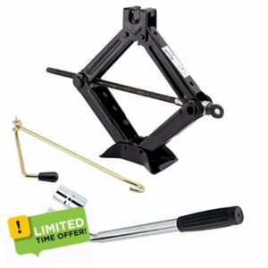 Supernic Scissor Jack 2 tonne Heavy Duty Lifting Jack Lift Wind Up Tools 2T Car Jack + Cross Wheel Brace/Nut Wrench