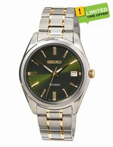 Seiko Herren-Uhr Quarz Titan mit Edelstahlband