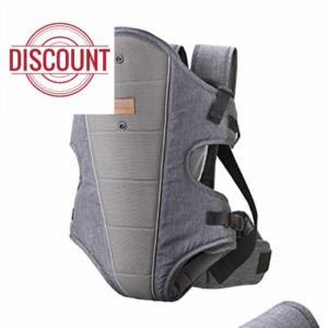 Nuby Newborn Baby Carrier – Ergonomic Design | Easy Adjustable | Lightweight | Suitable from Birth (Dark Grey)