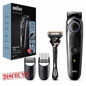 Braun Beard Trimmer Series 3 & Hair Clippers with Gillette Fusion5 ProGlide Razor