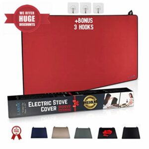 Larsic Hob Foldable Cover Protector for Induction Ceramic Electric Glass Hob Cover Protecting Cooker Top from Scratches Dirt Anti Slip
