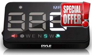 Pyle 3.5’’ Car HUD - Head-Up Display Multi-Color Windshield Screen Projector Vehicle Speed & GPS Navigation Compass
