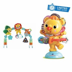 VTech On-the-Go Animal Arch | Developmental Pushchair & Pram Baby Toy with Music & Sounds & Twist and Spin Lion