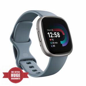 Fitbit Versa 4 Fitness Smartwatch with built-in GPS and up to 6 days battery life - compatible with Android and iOS.