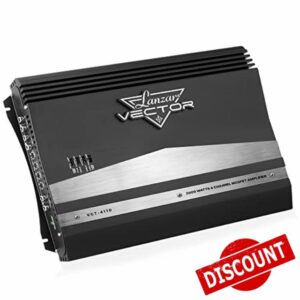 Lanzar VCT4110 4-Channel High Power MOSFET Amplifier - Slim 2000 Watt Bridgeable Mono Stereo 4 Channel Car Audio Amplifier w/Crossover Frequency