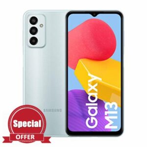 Samsung Galaxy M13 Mobile Phone SIM Free Android Smartphone 4GB RAM 64GB Storage Light Blue [Amazon Exclusive]