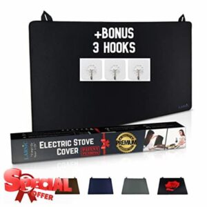 Larsic Foldable Hob Cover Protector for Induction Ceramic Electric Glass Hob Cover Protecting Cooker Top from Scratches Dirt Anti Slip