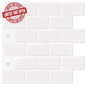 Art3d 10-Sheets Peel and Stick Tile Backsplash - 12"x12" Premium Kitchen Backsplash Peel and Stick Tile