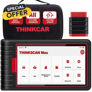 hinkcar ThinkScan Max OBD2 Diagnostic Tool OBD2 Scanner for Full System Diagnostic Bluetooth Adapter Diagnostic OBD2 Code Reader with 28 Lifetime Free Maintenance Services&hellip;
