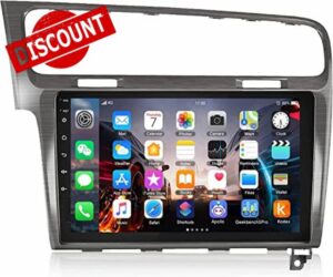 CAMECHO 2 Din Android Car Stereo for VW Golf 7 2013-2018 with Sat Nav