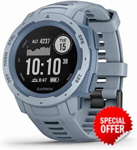 Garmin Instinct Rugged GPS Watch - Sea Foam Blue