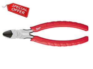 Milwaukee 48-22-6107 Rust Resistant 7 Inch Diagonal Wire Cutting Pliers with 1 Inch Reaming Head