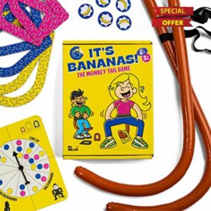It's Bananas! The Monkey Tail Game - Indoor Fun Active Family Cards and Board Game for Kids