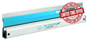 OX Speedskim Stainless Steel Notched Rendering Rule - RE450mm