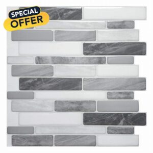 Art3d 10-Sheet Self Adhesive Backsplash