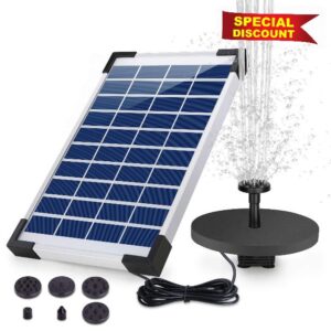 AISITIN 5.5W Solar Fountain Pump Backup Solar Floating Water Fountain Pump