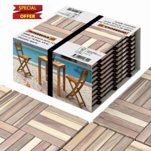 Interbuild Acacia Hardwood Decking Tiles