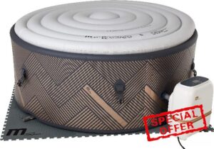 Mono Latest Mspa Portable Hot Tub Round 6 Persons Outdoor Bubble Spa Pool Inflation Smart Filtration