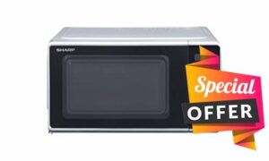 Sharp 17 Litre 700W Silver Solo Digital Microwave with 10 Power Levels