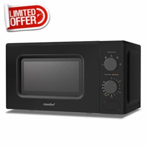 COMFEE' 700W 20L Black Microwave Oven With 5 Cooking Power Levels