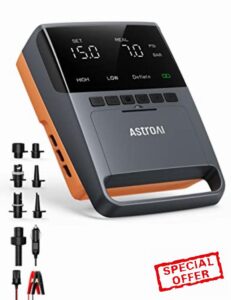 AstroAI Paddle Board Pump 20 PSI SUP Pump 12V DC Electric Pump Metal Structure Intelligent Dual-Stage Inflation