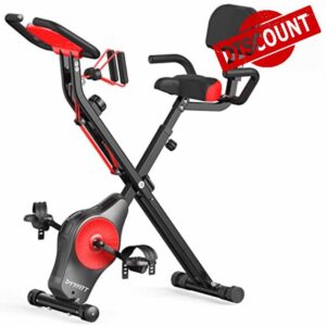 YYFITT Foldable Fitness Exercise Bike with Resistance Bands