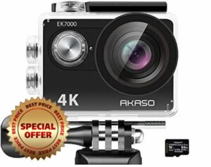AKASO EK7000 4K Action Camera with 64GB microSDXC Memory Card