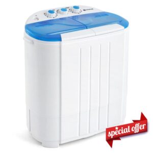 Portable Twin Tub Washing Machine 5 KG Total Capacity Washer And Spin Dryer Combo Compact For Camping Dorms Apartments College Rooms 3 KG Washer 2 KG Drying